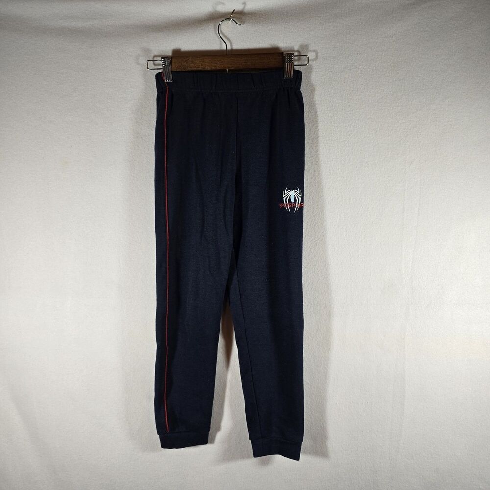 Marvel Spider-Man Blue And Red Sweatpants Size 7/8 Logo On Pant Legs